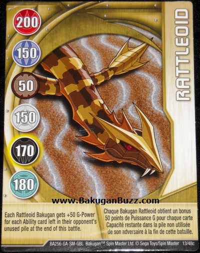 Rattleoid 13 48c Bakugan 1 48c Card Set
